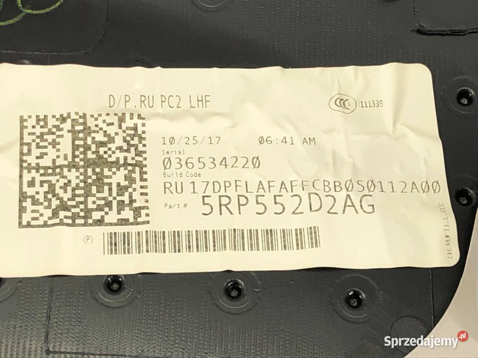 BOCZEK DRZWI LEWY PRZÓD CHRYSLER PACIFICA sprzedam