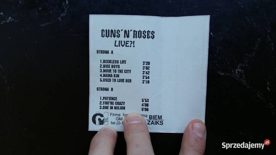 Kaseta Guns N Roses Live Siemiatycze