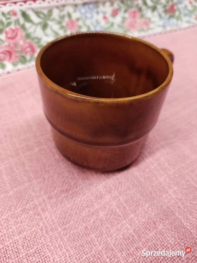 Filiżanka porcelit brązowa Tułowice Filiżanki i spodki opolskie