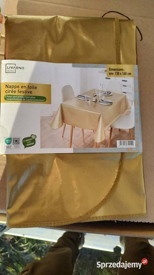 złoty obrus cerata marki Livarno Home 130 x 160 Książ Wielkopolski