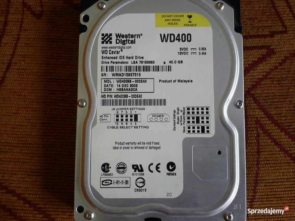 Dysk do komputera stacjonarnego 40GB 40GB Szczecin