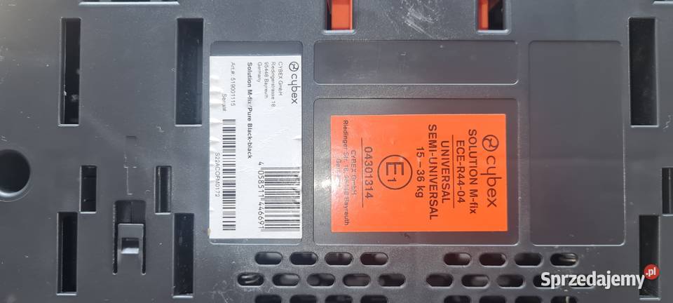 Fotelik dziecięcy Cybex Solution mfix 15 - 36 kg śląskie Dębowiec sprzedam