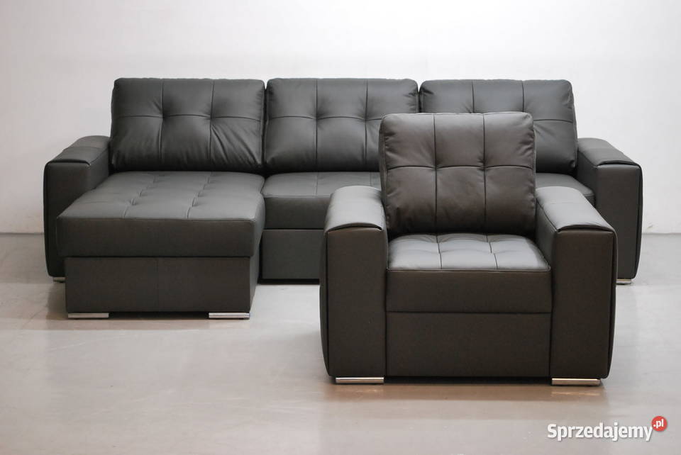 SKÓRA NATURALNa NAROŻNIK Z FSPANIAfotel 9117 Łóżka, wersalki i sofy Poznań