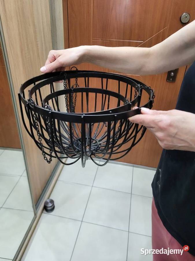 Wiszący metalowy kosz 3poziomowy stylowa Gliwice