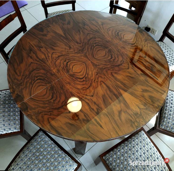 Stół Art Dco 8 krzeseł Zestaw stół i krzesła Halinów