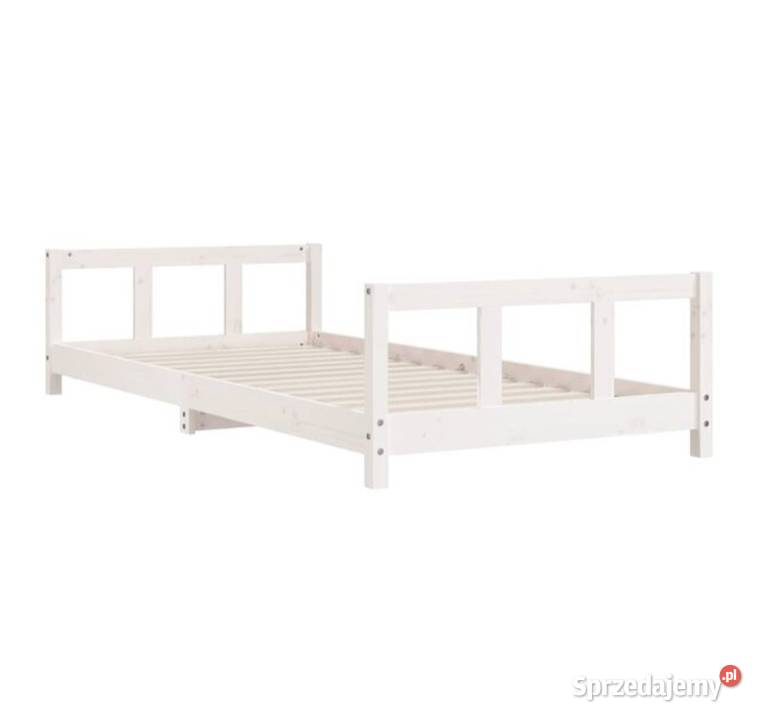 Rama łóżka biała 90x200 drewno sosnowe Poręba