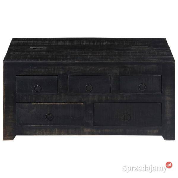 vidaXL Stolik kawowy czarny 65x65x30 lite drewno mazowieckie Warszawa