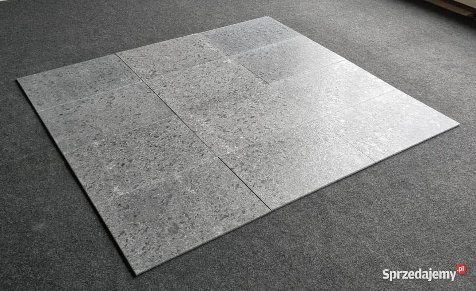 PŁYTKI STEEL GREY SZCZOTKOWANE GRAFITOWE PŁYTKI Bielawa