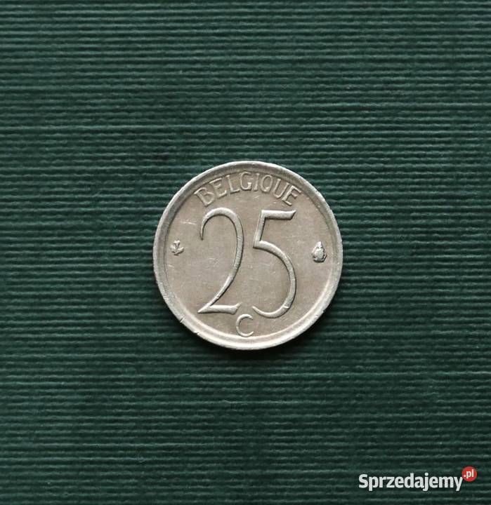 BELGIA 25 centymów 1966r Napis francusku Gliwice
