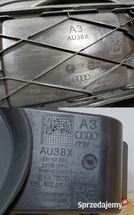 AUDI A3 S3 WKŁAD KLAPKA WLEW PALIWA 8Y4809906 Motoryzacja Pleszew