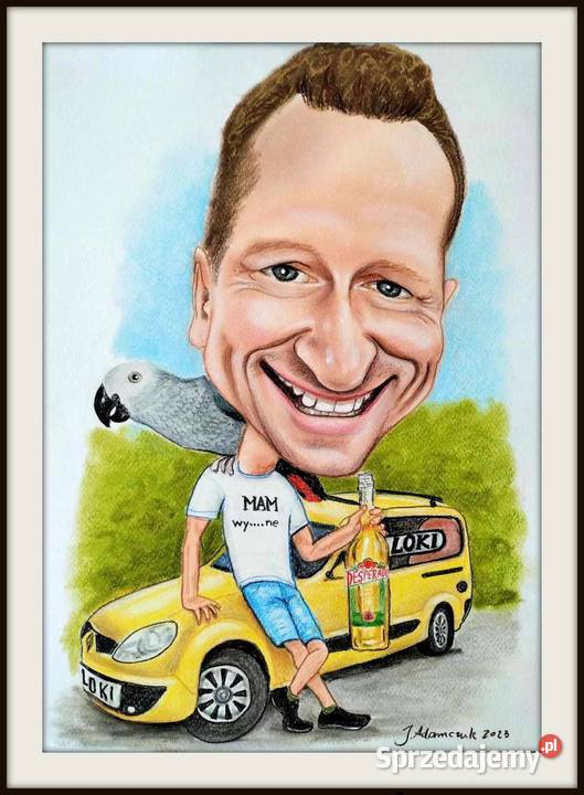 Karykatury rysowane ze zdjęć Pabianice