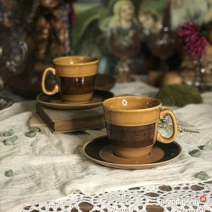 Filiżanki Iwona Porcelit Pruszków PRL 9 Myszków