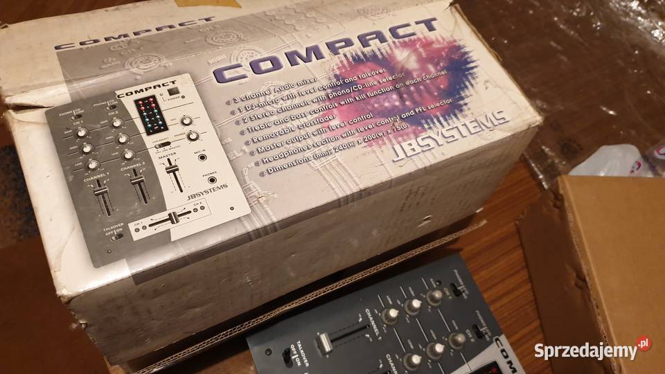 Mikser dwukanałowy Compact JBSystem mixer DJ mikserym nagłośnienie Sprzęt estradowy, studyjny i DJ-ski Skierniewice