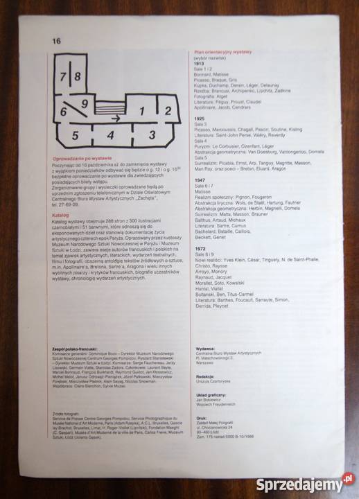 4 x Paryż informator wystawy lubelskie Parczew