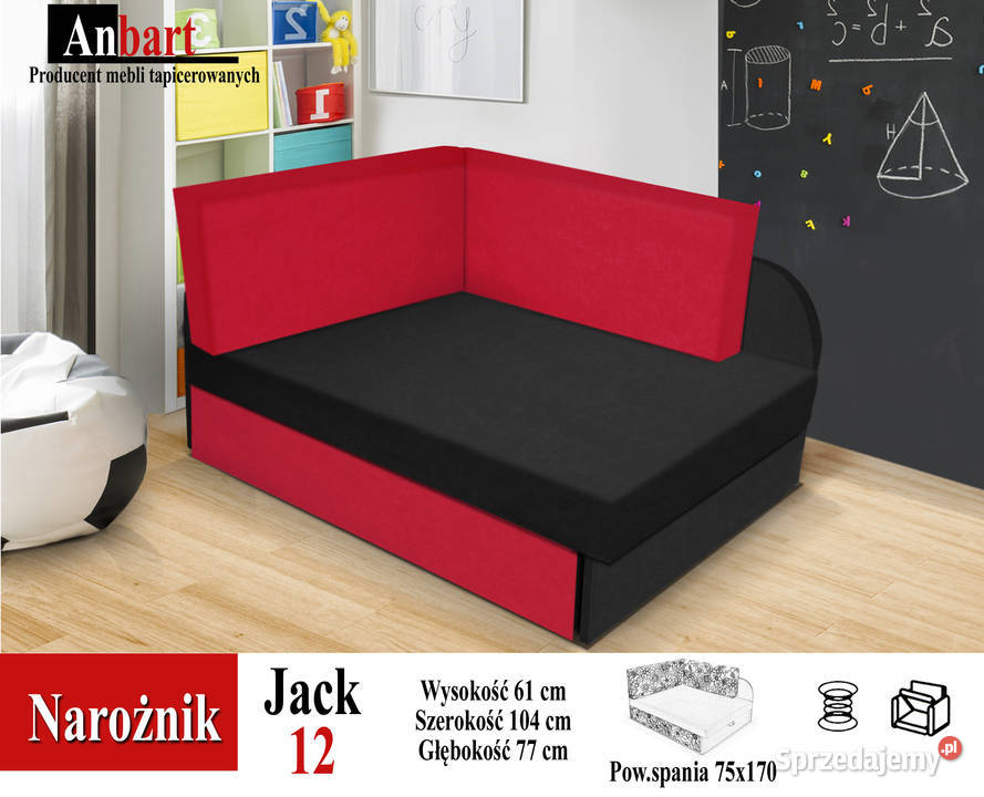 Kolorowa sofa dziecięca rozkładana PRODUCENT Łóżka