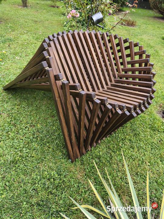 Fotel drewniany rozkładany Unikalny design małopolskie Kraków