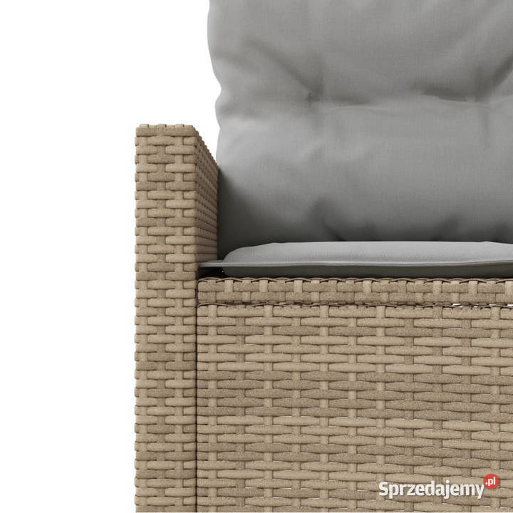 Sofa ogrodowa stolik i poduszki półokrągła