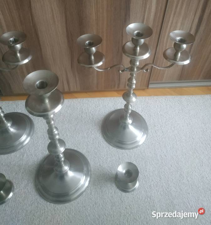 Świecznik metalowy kandelabr vintage retro Warszawa