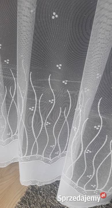 Biała żakardowa firanka 130 firana szlak dół mazowieckie Radom