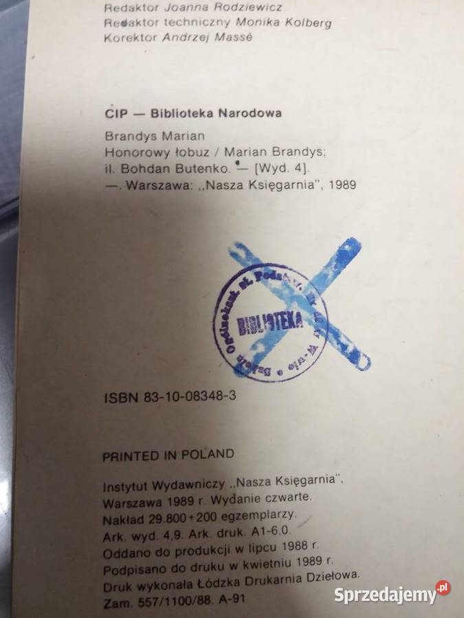 Honorowy łobuz Brandta kolekcjonerskie książki Antykwariat Warszawa