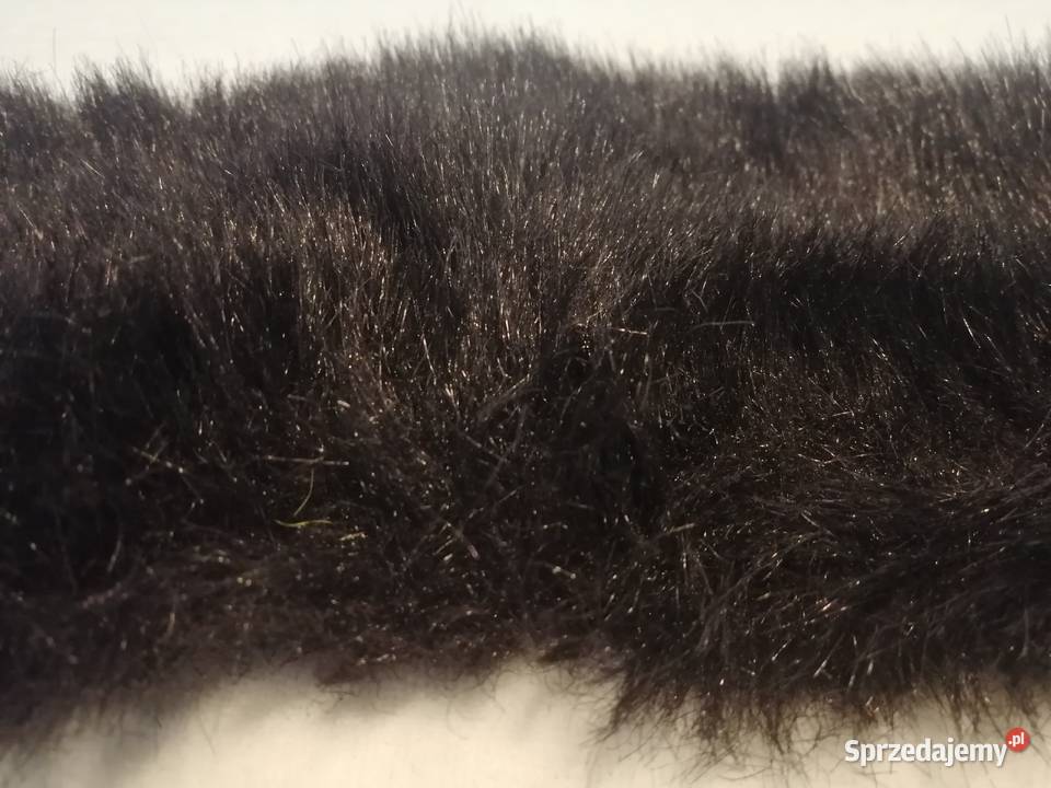 Przypinka do kurtki płaszcza futerko 12x66 czarny Czeladź sprzedam