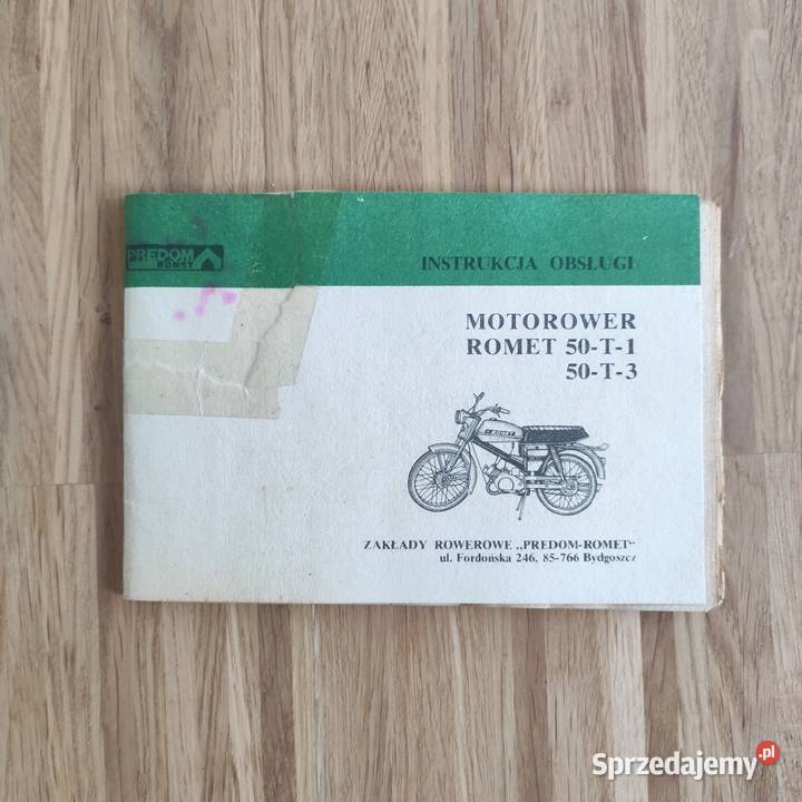 Instrukcja obsługi Romet 50T1 T3 miękka mazowieckie