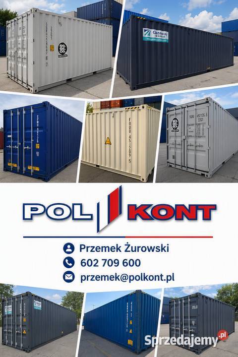 Kontener magazynowy transportowy morski 20 DV 6 Łódź