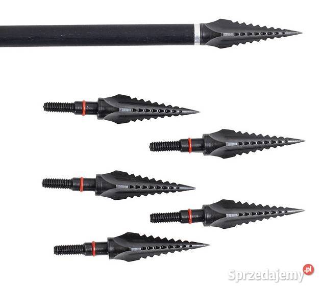 Zestaw grotów ostrych metalowych do łuku strzał