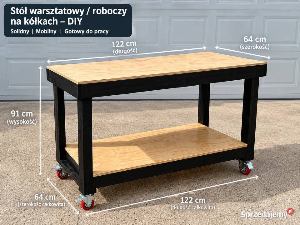 Solidny stół warsztatowy na kółkach Stoły warsztatowe śląskie Chorzów
