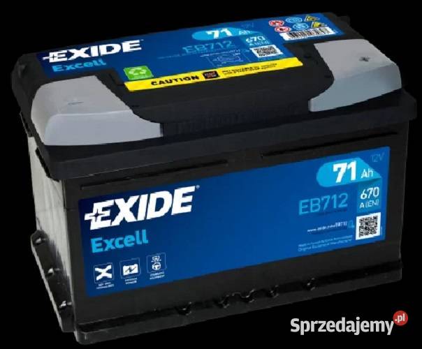 Akumulator Exide Excell 71Ah 670A Olsztyn