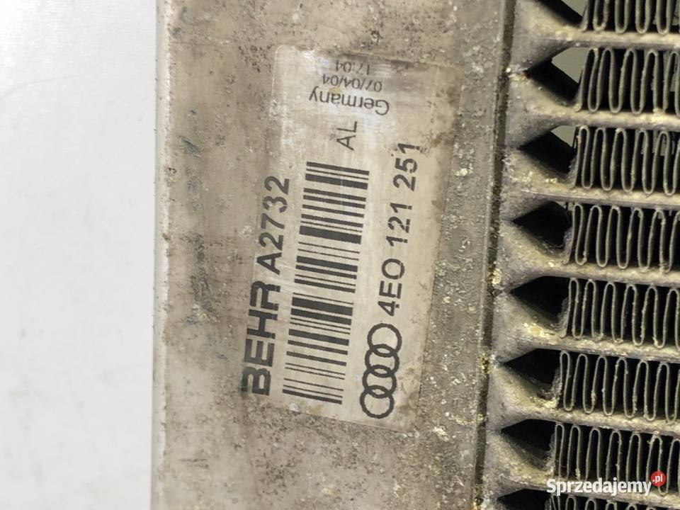 CHŁODNICA WODY AUDI A8 D3 40 275 4E0121251 0210 osobowe