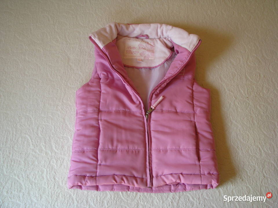 Różowa pikowana kamizelka dziecięca 122 Brzegi sprzedam