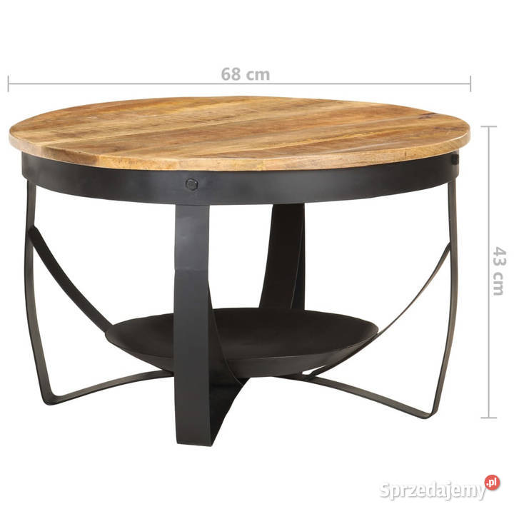Stolik kawowy 68x43 surowe drewno mango WM320794 Warszawa
