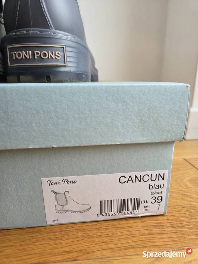 Kalosze niebieskie krótkie Toni Pons Cancun 25 Liszki