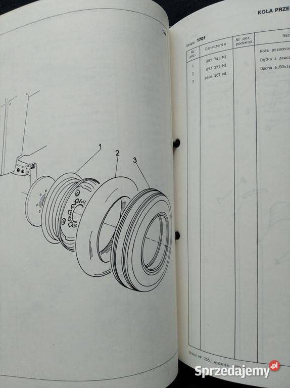 Katalog części MF 255 oryginalny 1990 NOWY Rok wydania 1990 Lublin