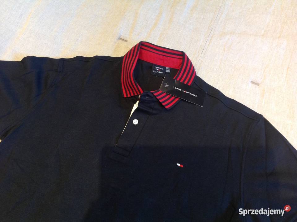 Czarna Koszulka Polo Męska Tommy Hilfiger XXL lubuskie Nowa Sól