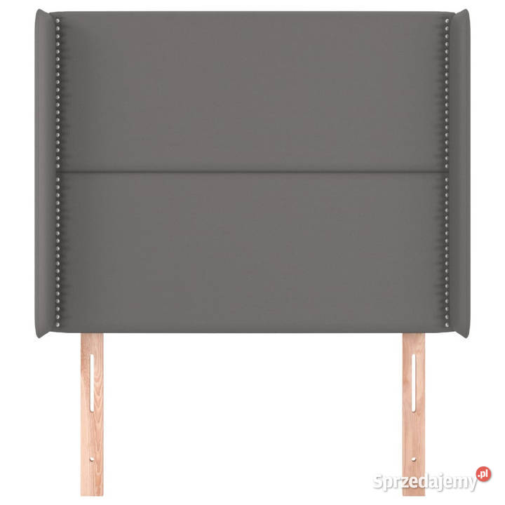 Zagłówek uszak szary 103x16x118128 sztuczna