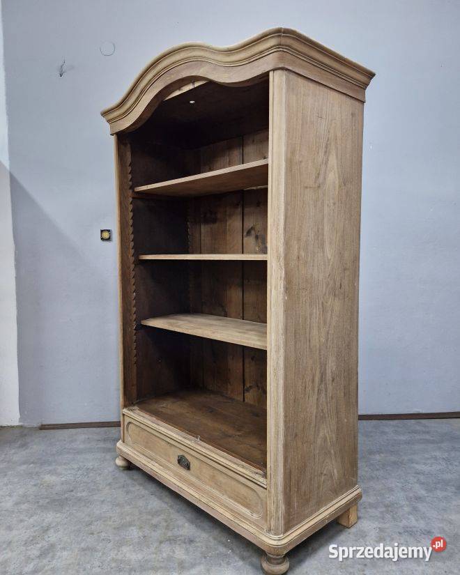Duży regał orzechowy w stylu ludwikowskim 2