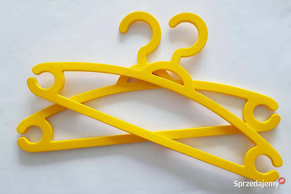 Wieszak na ubrania plastikowy żółty do ubrań odcienie żółtego Dom i Ogród Legnica