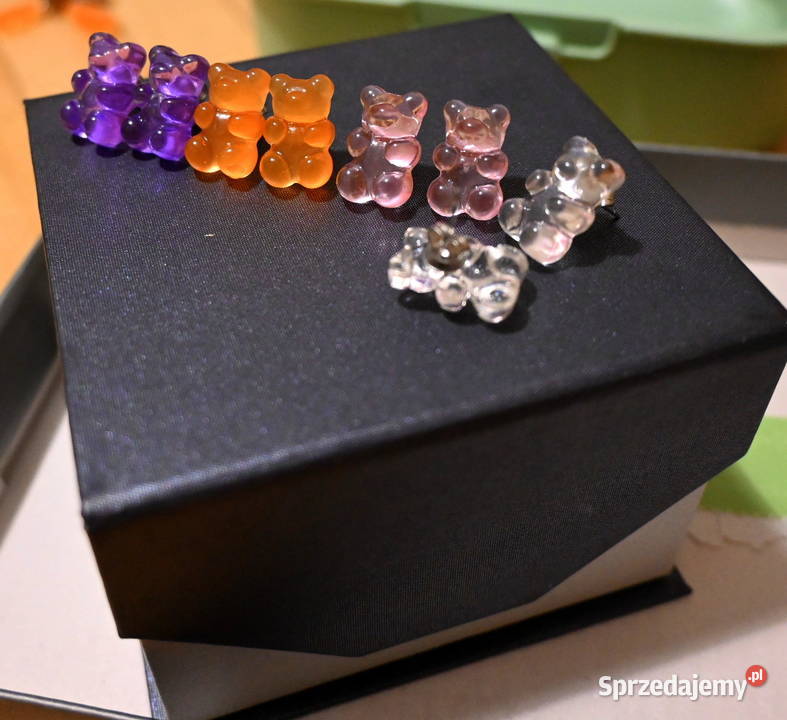 Wyprzedaż kolczyków Haribo różowe wkrętki świętokrzyskie Kielce