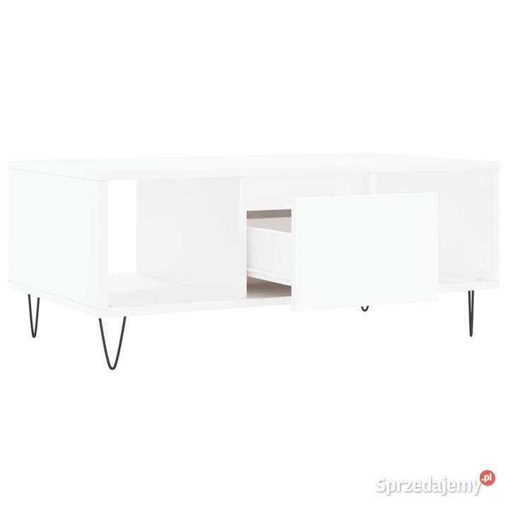 Stolik kawowy biały 90x50x365 materiał Warszawa