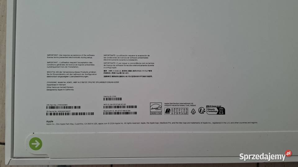 MacBook Pro 14 M3 Pro POTEŻNE 48GB RAM NOWY Kraków