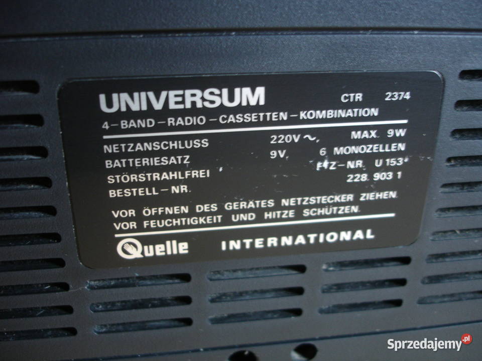 Radiomagnetofon UNIVERSUM CTR2374 Zielona Góra