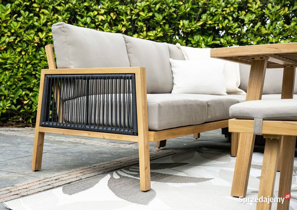 ALUMINIOWY NAROŻNIK OGRODOWY Z ŁAWKĄ I FOTELEM Poznań