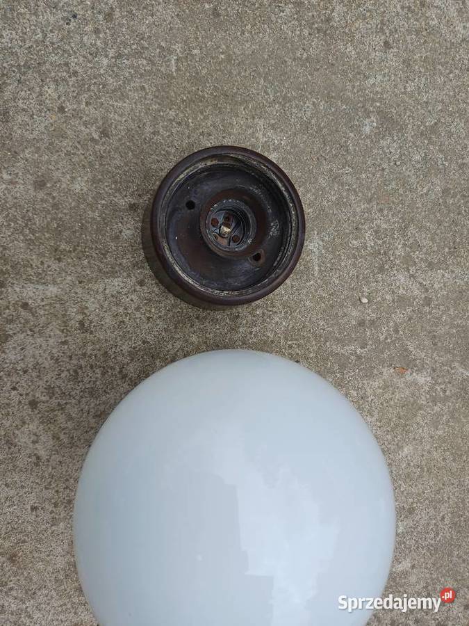 Retro owalna lampa bakielitowy uchwyt lampa z dolnośląskie Lubań
