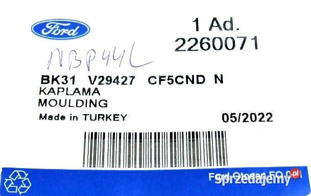 NAKŁADKA LISTWA BOCZNA LEWA FORD TRANSIT 2014 Głogów