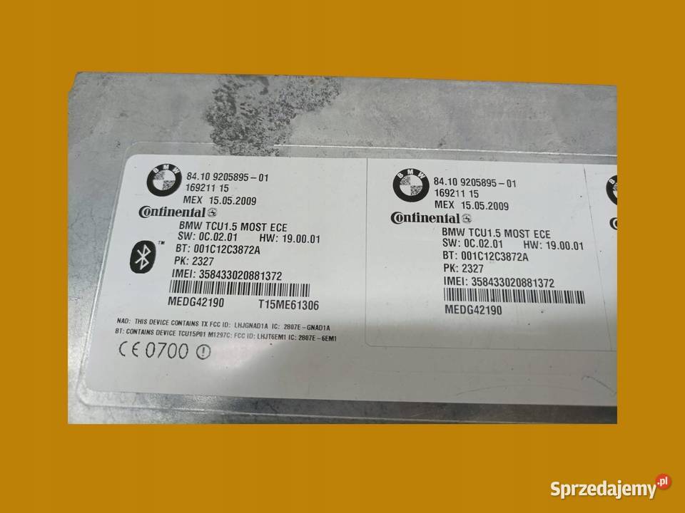 MODUŁ BLUETOOTH 9205895 Bmw Seria 3 V 20052012
