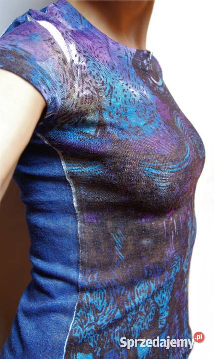 Roberto Verino tshirt damski print grafika XS Topy i koszulki Lublin sprzedam