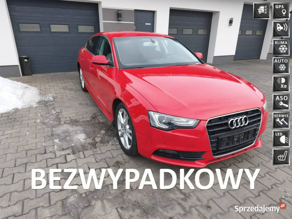 Audi A5 Sportback LIFTmanualledOPŁACONA 8T czerwony małopolskie Żabno sprzedam