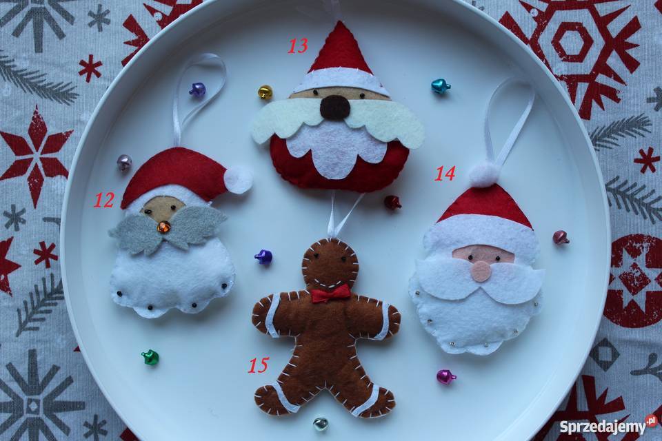 Ozdoby świąteczne z filcu HandMade wielokolorowy Radwanowice